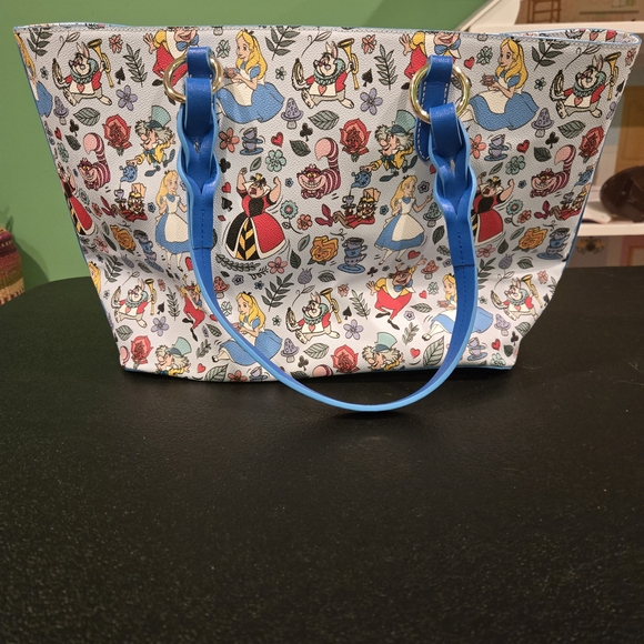 Dooney & Bourke Alice in Wonderland Tote Bag Multicolor NWOT - Picture 2 of 16